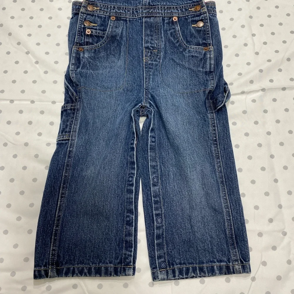 Gymboree Vintage Overalls Boys 2T  Blue Denim‎ Toddler